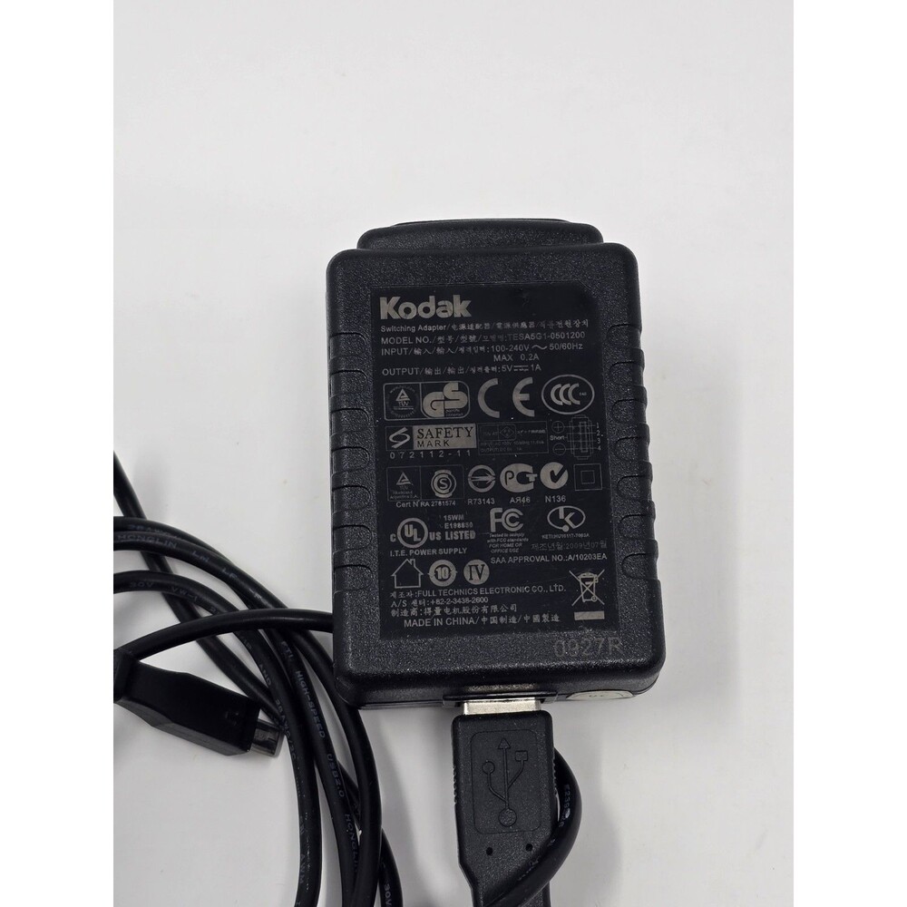 Kodak TESA5G1-0501200 Digital Camera Power Supply Adapter 0.2A & OEM Kodak USB